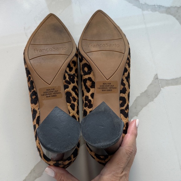 Franco Sarto Leopard Cow Hair Women's pumps 9M - Picture 4 of 5